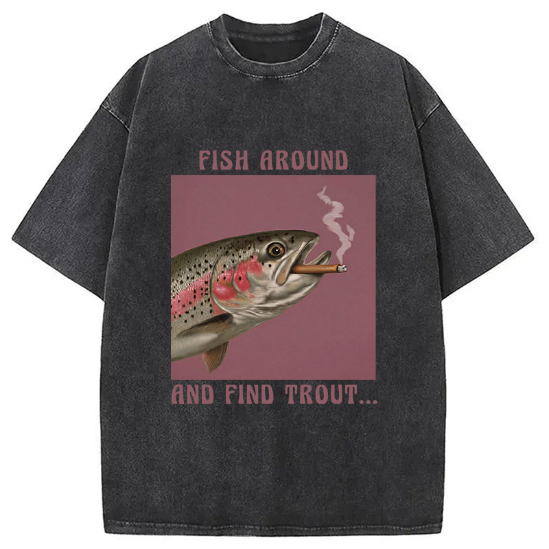 Tokyocanvas Smoking Trout Washed T-Shirt
