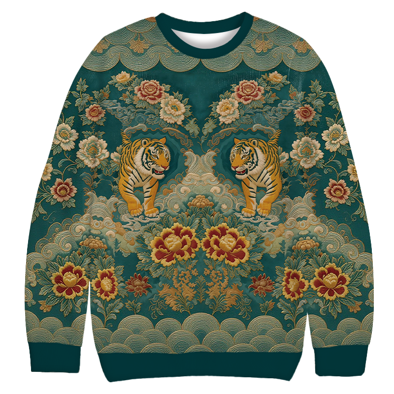 Tokyocanvas Imperial Tiger Casual Ugly Sweatshirt