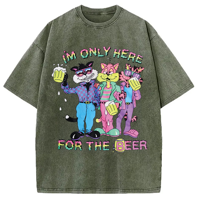 Tokyocanvas I'm Only Here For The Beer Washed T-Shirt