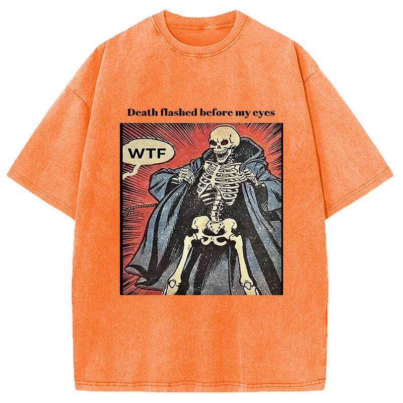 Tokyocanvas Death Flashed Before My Eyes Washed T-Shirt