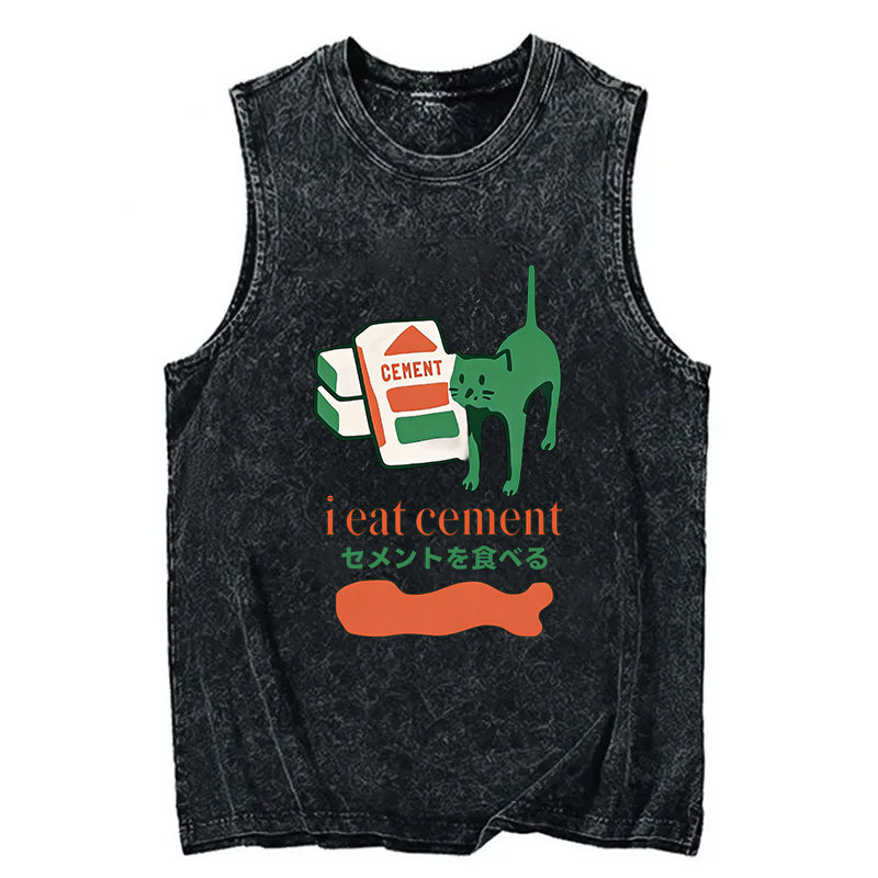 Tokyocanvas Cement Cat Washed Tank