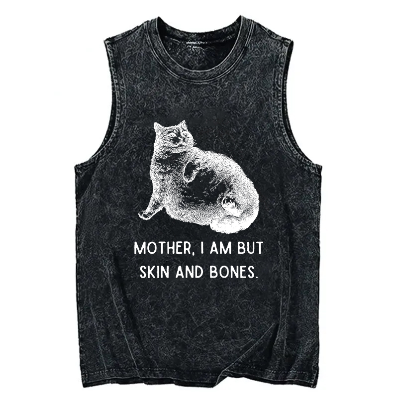 Tokyocanvas Skin & Bones Cat Washed Tank