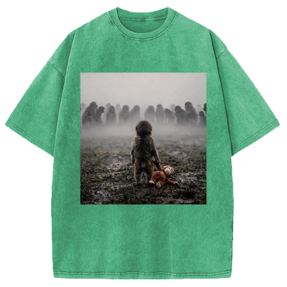 Tokyocanvas Punch Monkey Washed T-Shirt