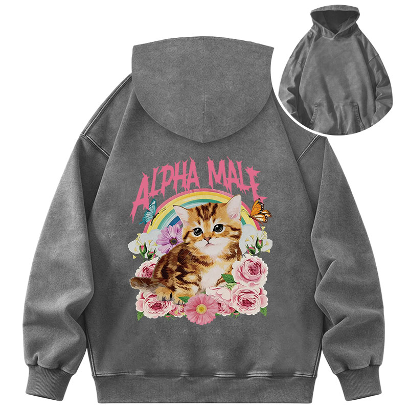Tokyocanvas Alpha Male Washed Hoodie