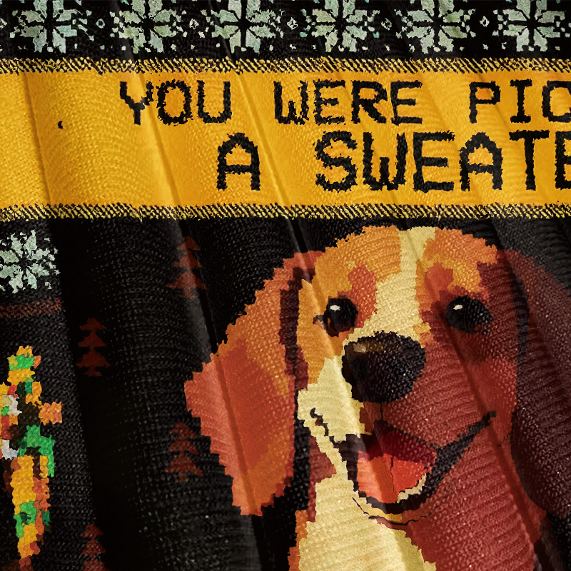 Tokyocanvas It Was Me Dog Christmas Ugly Sweatshirts