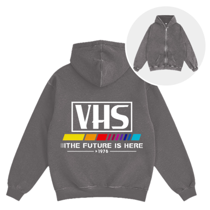 Tokyocanvas VHS 1976 Vintage Washed Zip Hoodie
