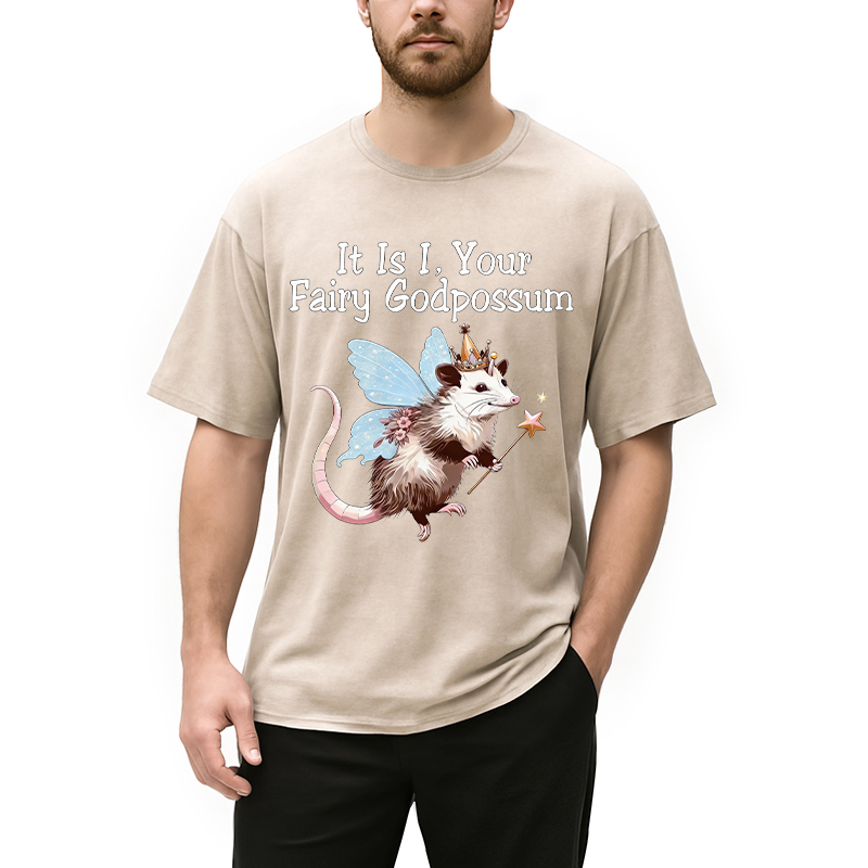 Tokyocanvas It Is I Your Fairy Godpossum Washed T-Shirt