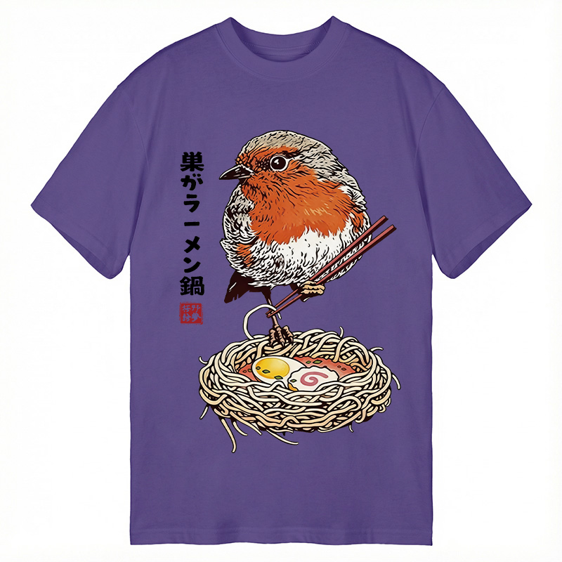 Tokyocanvas Northern Cardinal With Ramen Nest Classic T-Shirt