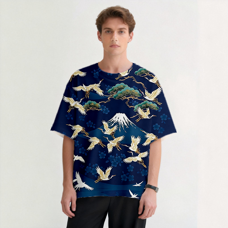 Tokyocanvas Japanese Fuji Graphic Print T-Shirt