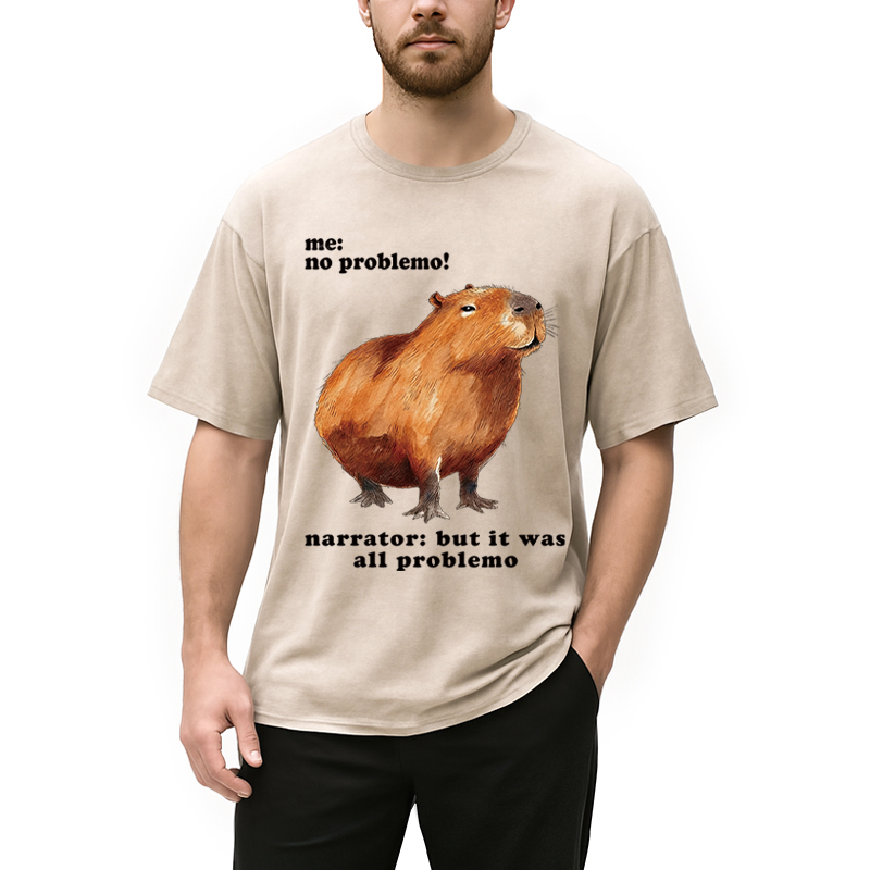 Tokyocanvas All Problemo, No Panic Washed T-Shirt