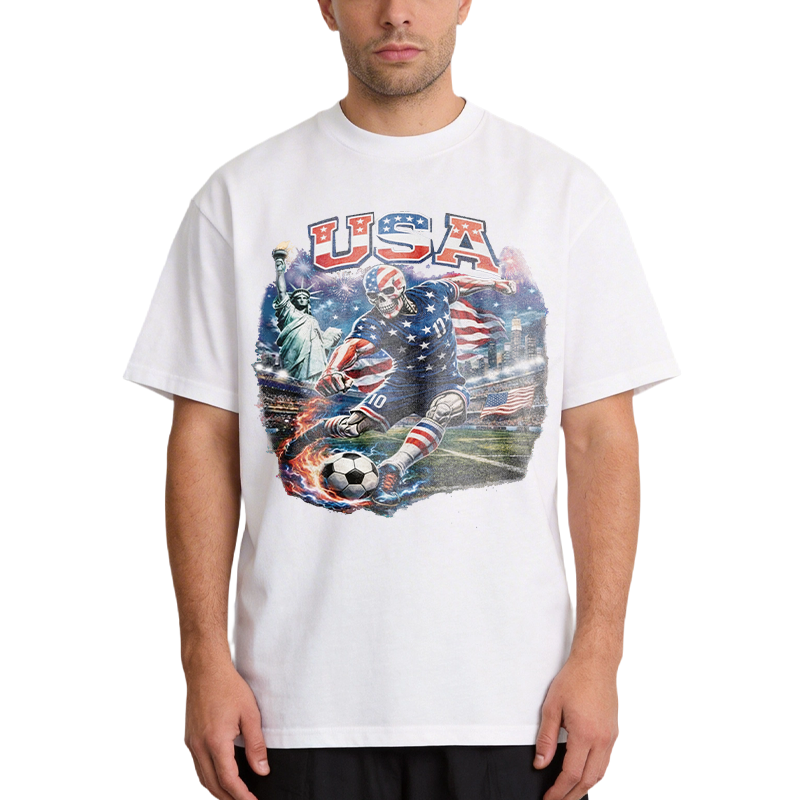 Tokyocanvas USA Soccer Skull Classic T-Shirt