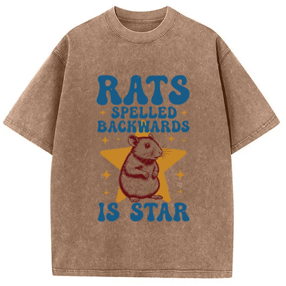 Tokyocanvas Rats Rodent Meme Washed T-Shirt