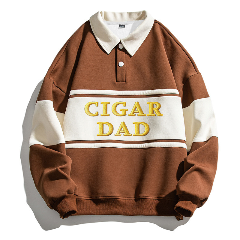 Tokyocanvas CIGAR DAD Polo Embroidered Sweatshirt
