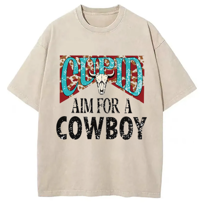 Tokyocanvas Cupid Aim For A Cowboy Washed T-Shirt