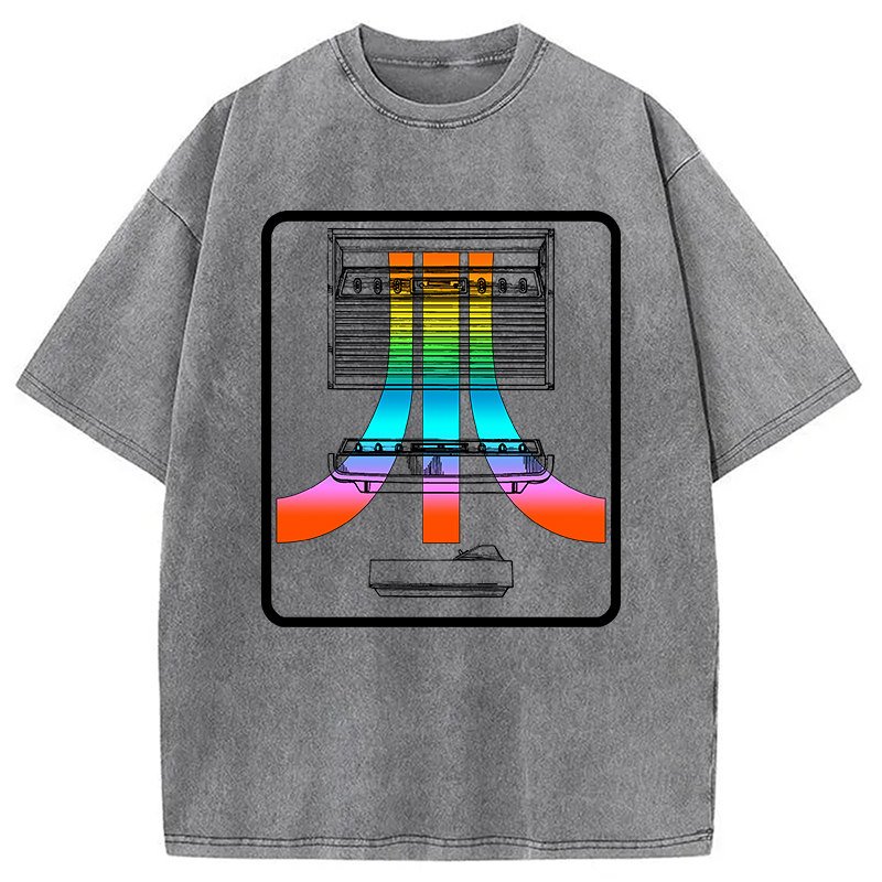Tokyocanvas Retro game consoles Atari Washed T-Shirt