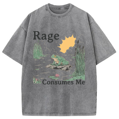 Tokyocanvas Rage Consumes Me Frog Pond Washed T-Shirt