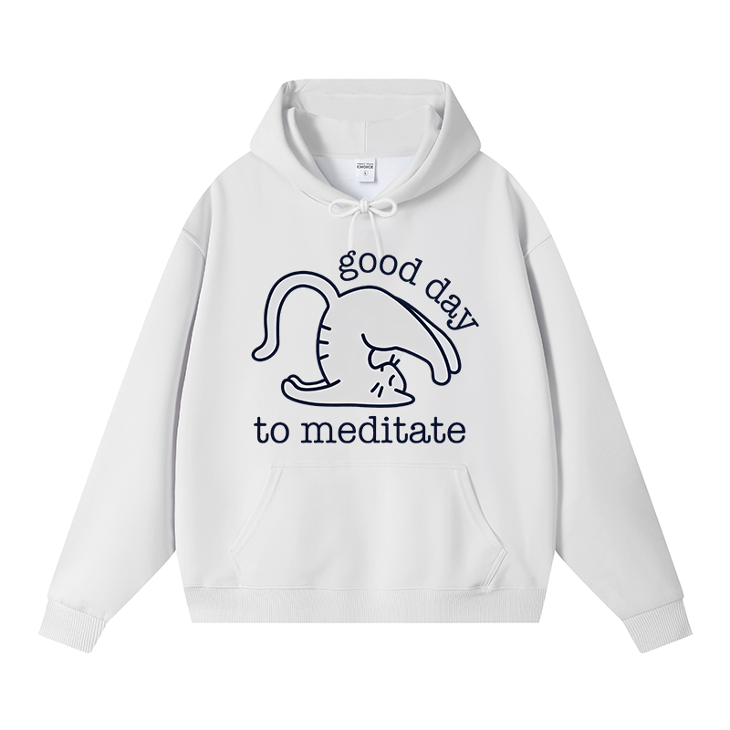 Tokyocanvas Cats Doing Yoga Fleece Lined Hoodie