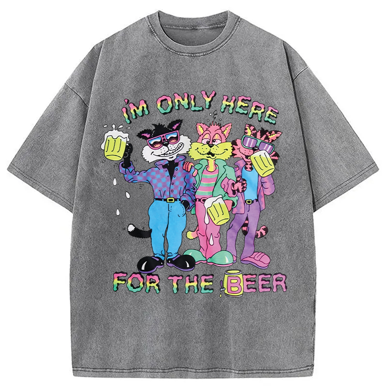 Tokyocanvas I'm Only Here For The Beer Washed T-Shirt