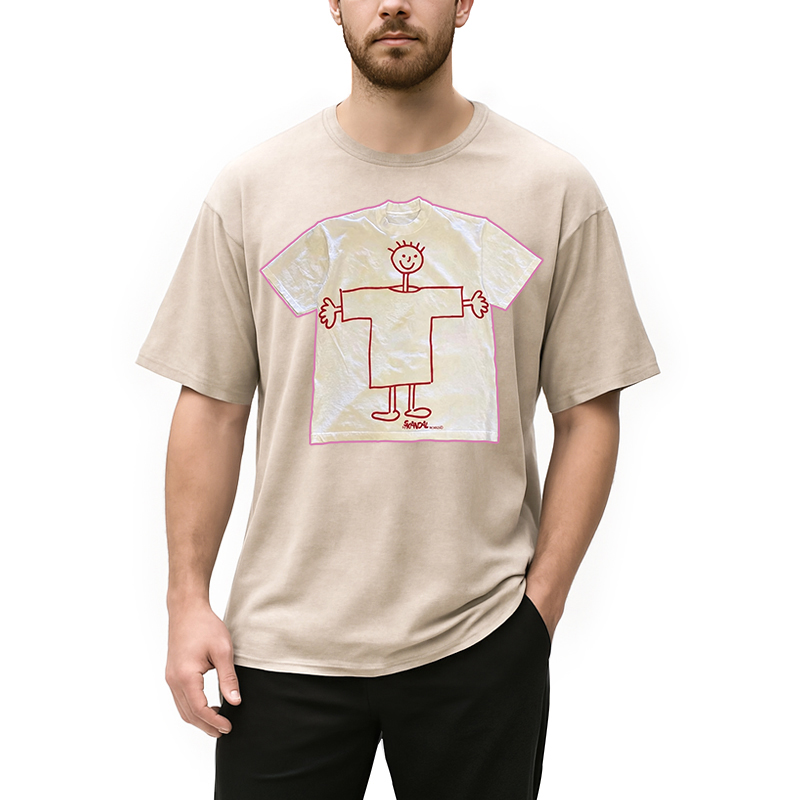 Tokyocanvas Children's Self Drawing Shirt Of Washed T-Shirt