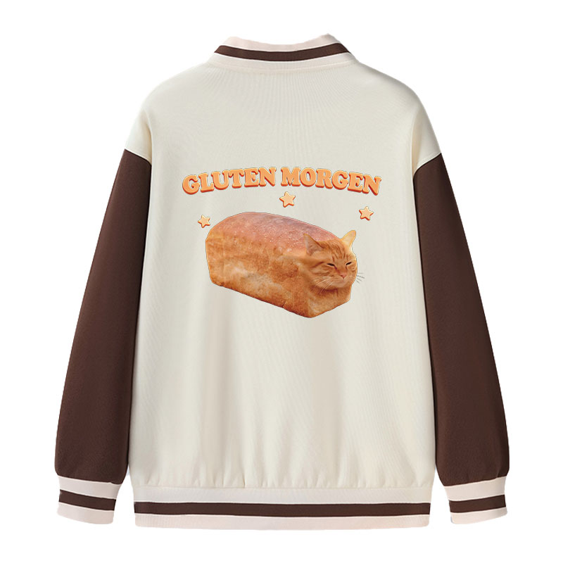 Tokyocanvas Silly Gluten Cat Varsity Jacket