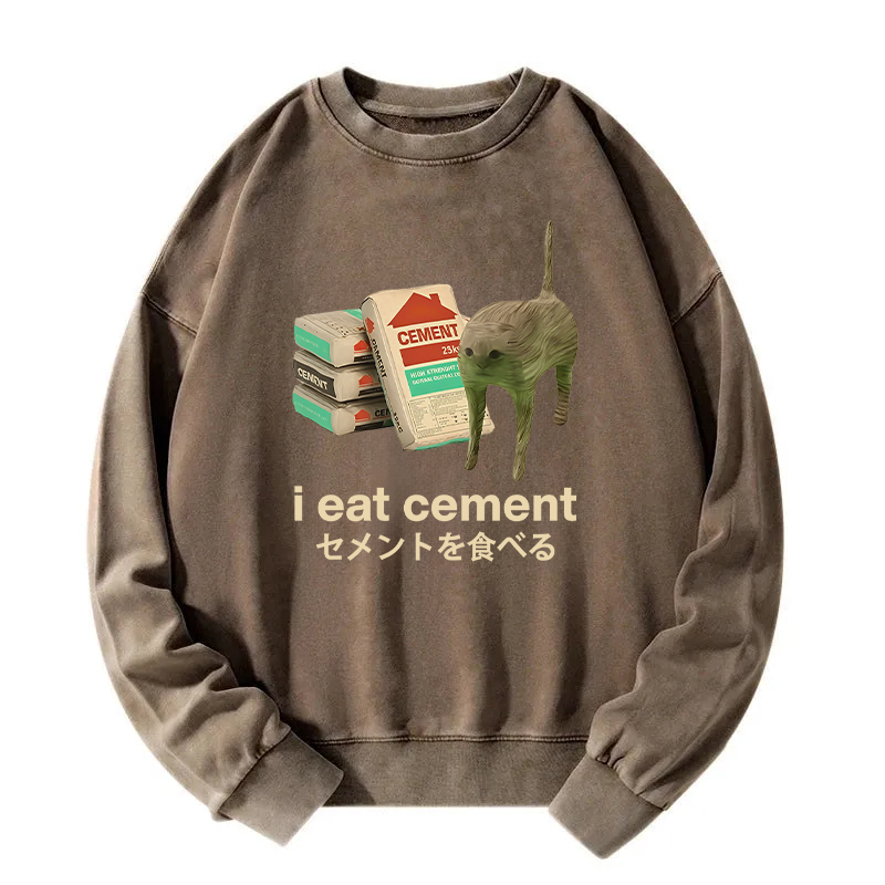 Tokyocanvas I Eat Cement Washed Sweatshirt