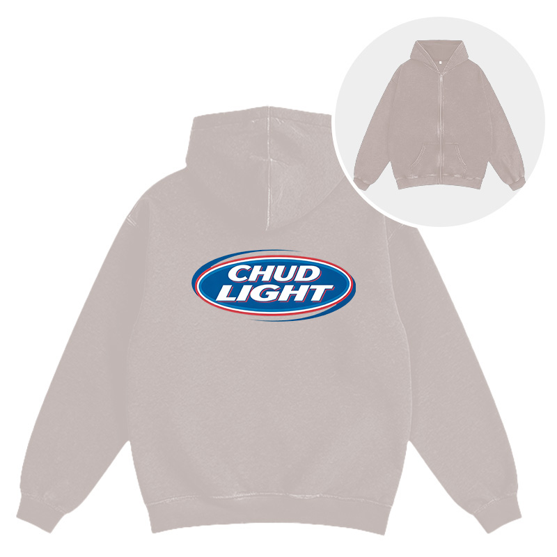 Tokyocanvas Chud Light Washed Zip Hoodie