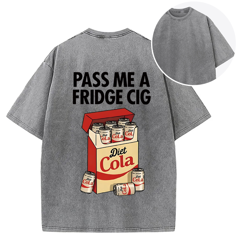 Tokyocanvas Diet Cola Cigarette Pack Back Washed T-Shirt