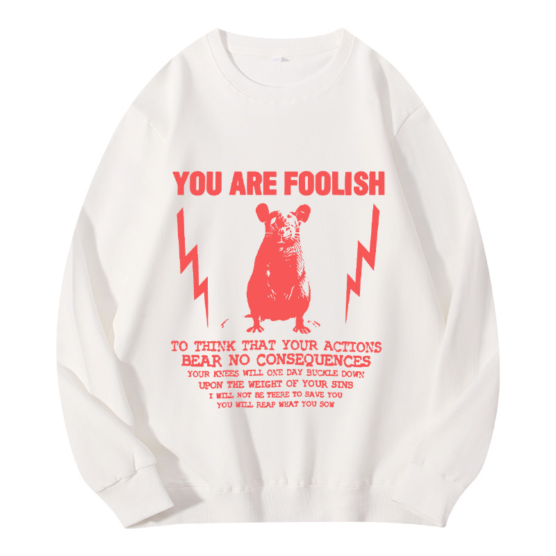 Tokyocanvas You Are Foolish Rat Meme Classic Sweatshirt