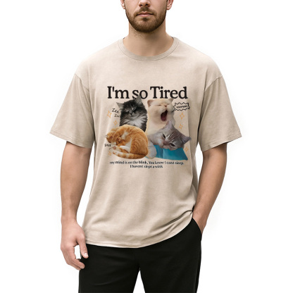 Tokyocanvas I'm So Tired Washed T-Shirt