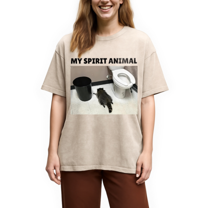 Tokyocanvas My Spirit Animal Washed T-Shirt