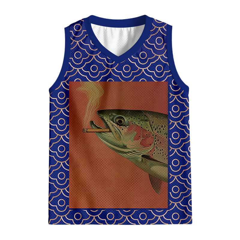 Tokyocanvas Trout Smoking A Cigarette Jersey Tank