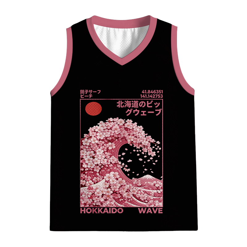 Tokyocanvas Hokkaido Wave Sakura Jersey Tank