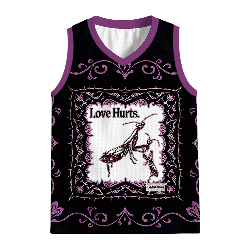Tokyocanvas Love Hurts Funny Praying Mantis Jersey Tank
