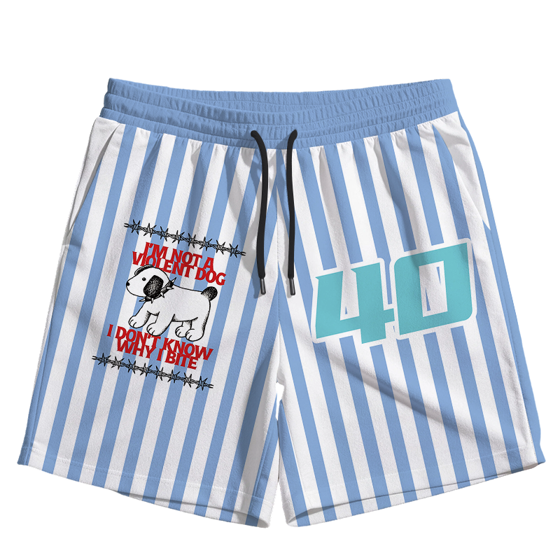 Tokyocanvas I'm Not A Violent Dog I Don't Know Why I Bite Jersey Short