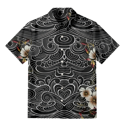 Tokyocanvas Floral Whirl Button-up Shirt