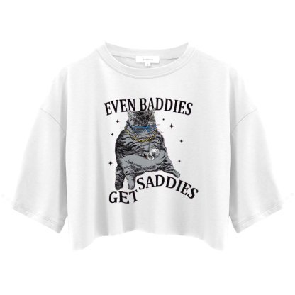 Tokyocanvas Even Baddies Get Saddies Crop Top