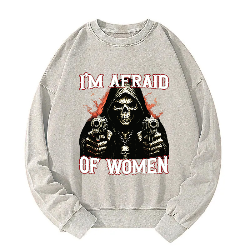 Tokyocanvas I'm Afraid Of Women Washed Sweatshirt