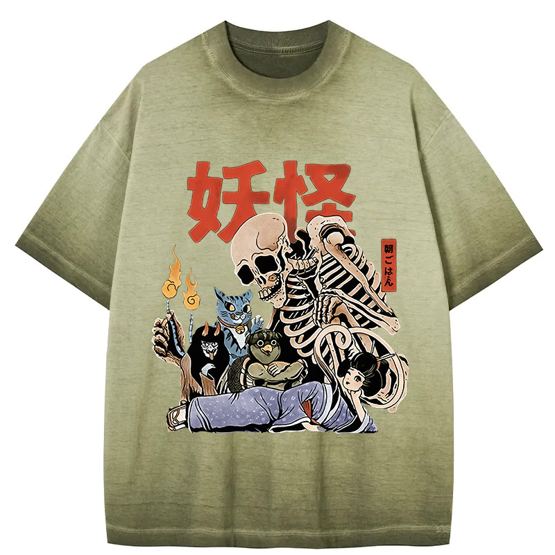 Tokyocanvas The Yokai Club Gradient Washed T-Shirt