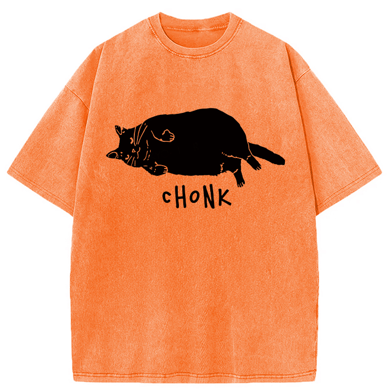 Tokyocanvas Chonk Cat Washed T-Shirt
