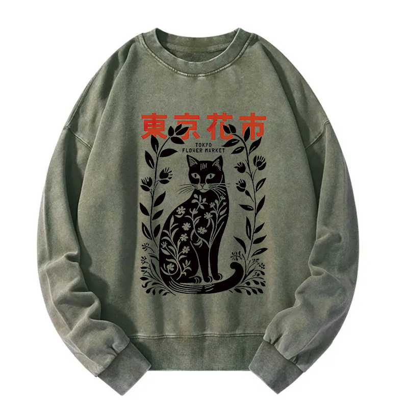 Tokyocanvas Tokyo Flower Market Washed Sweatshirt