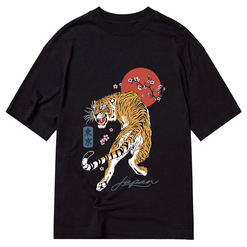 Tokyocanvas Tiger Blossom Japanese Sakura Classic T-Shirt