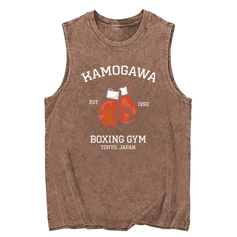 Tokyocanvas Retro Boxing Gloves Manga Anime Washed Tank