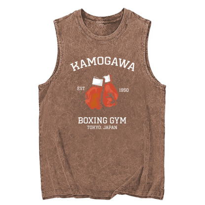 Tokyocanvas Retro Boxing Gloves Manga Anime Washed Tank