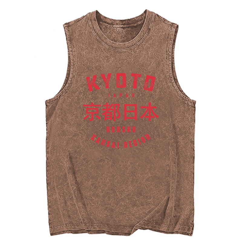 Tokyocanvas Kyoto City Japan Vintage Washed Tank