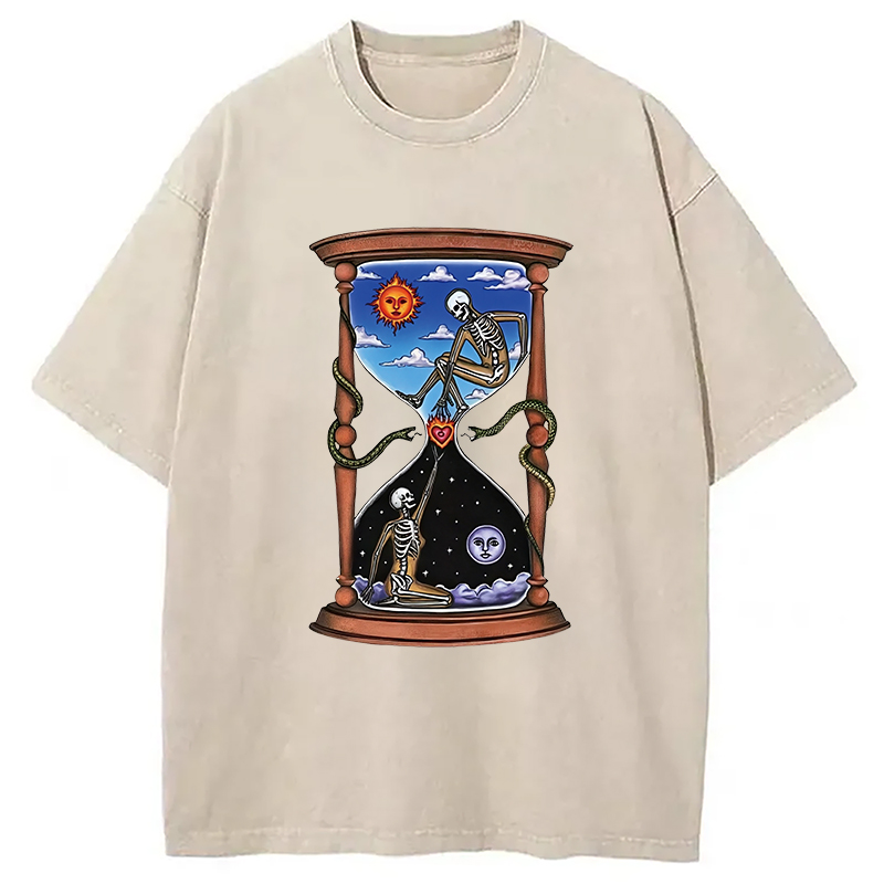 Tokyocanvas Love Fire Hourglass Washed T-Shirt