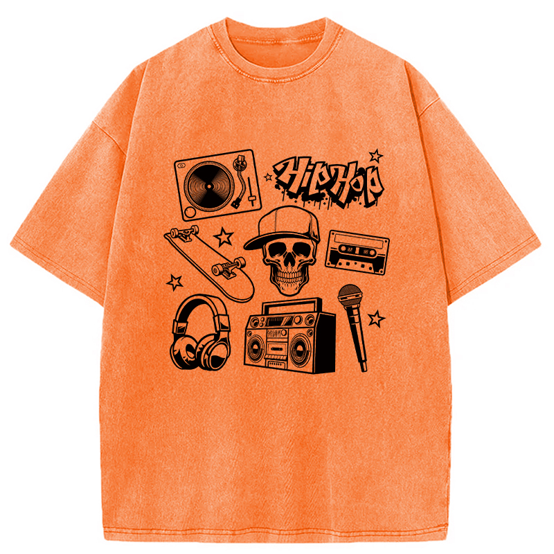 Tokyocanvas Set of Hip Hop Culture Washed T-Shirt