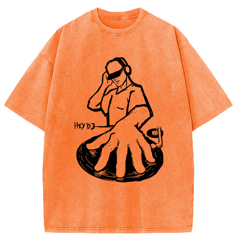 Tokyocanvas Hey DJ Washed T-Shirt