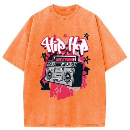 Tokyocanvas Hip Hop Style Washed T-Shirt