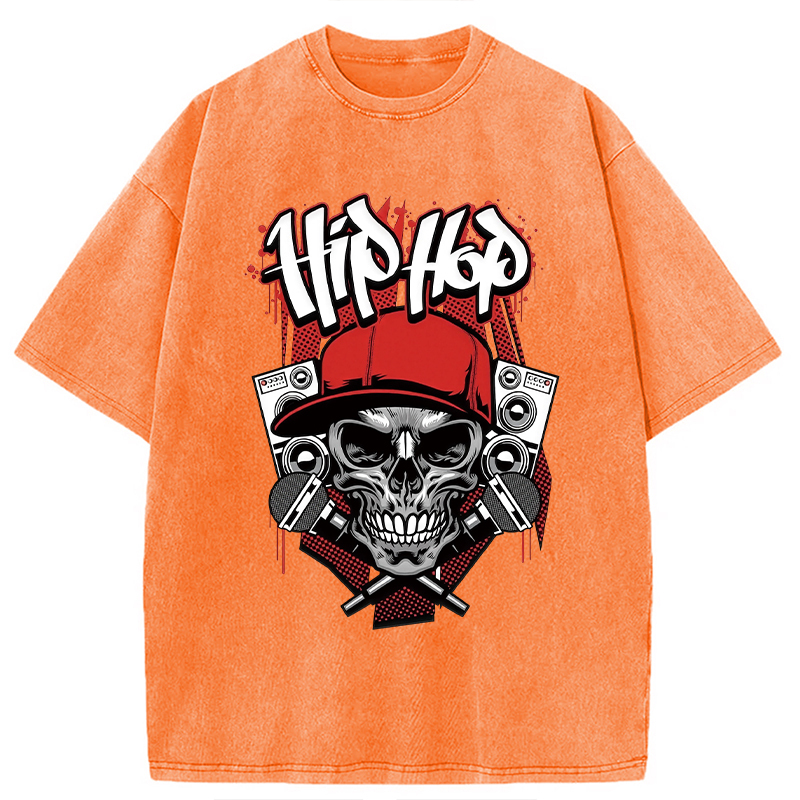 Tokyocanvas Skull Hip Hop Washed T-Shirt