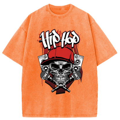 Tokyocanvas Skull Hip Hop Washed T-Shirt